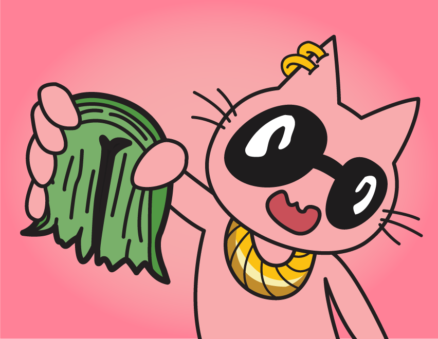 YoCat with money knot